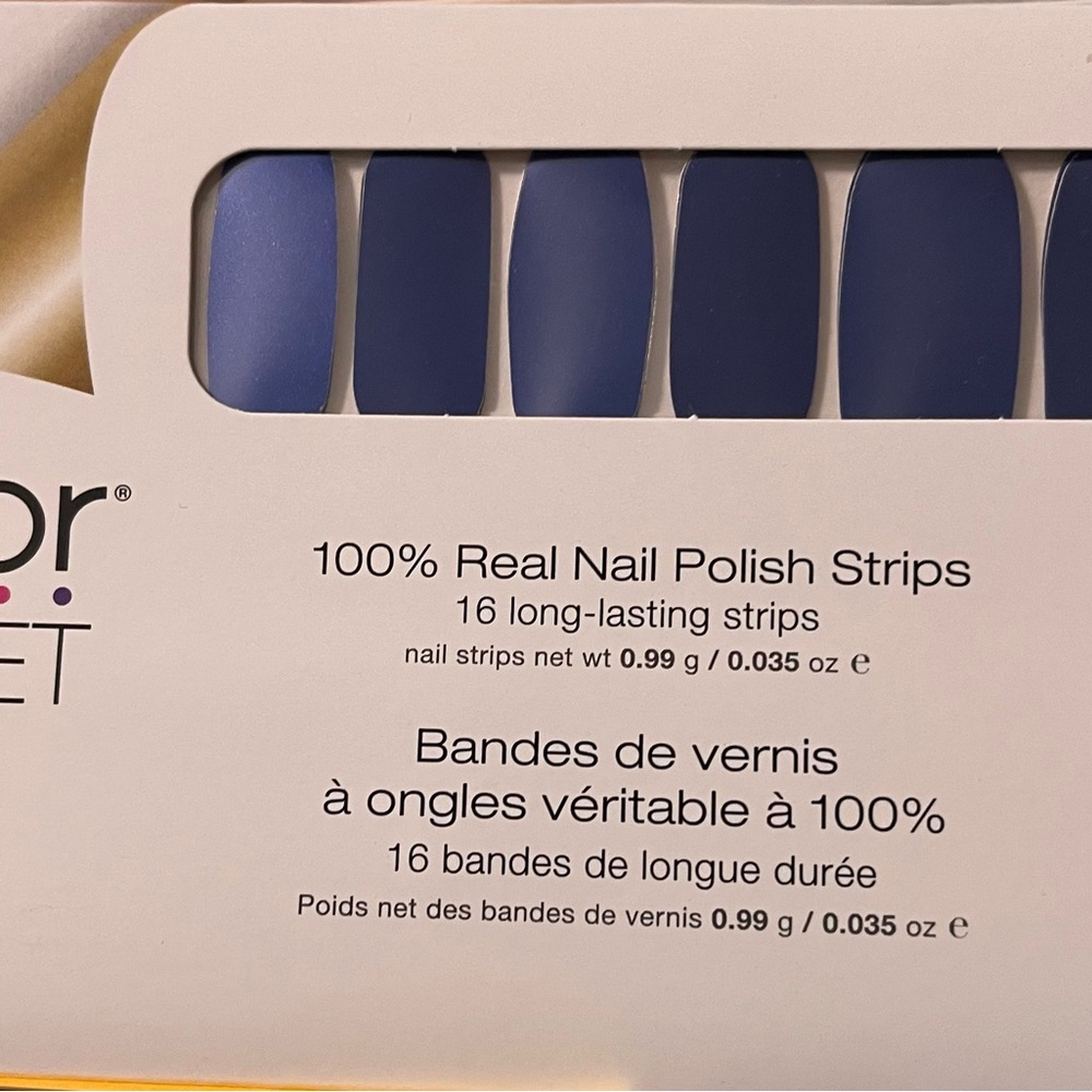 Color Street NAUGHTY OR ICE Blue Nail Polish Strips
